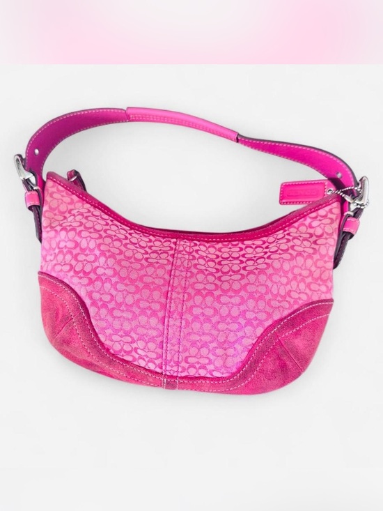 Vintage Coach Pink Signature Hobo Shoulder Bag
